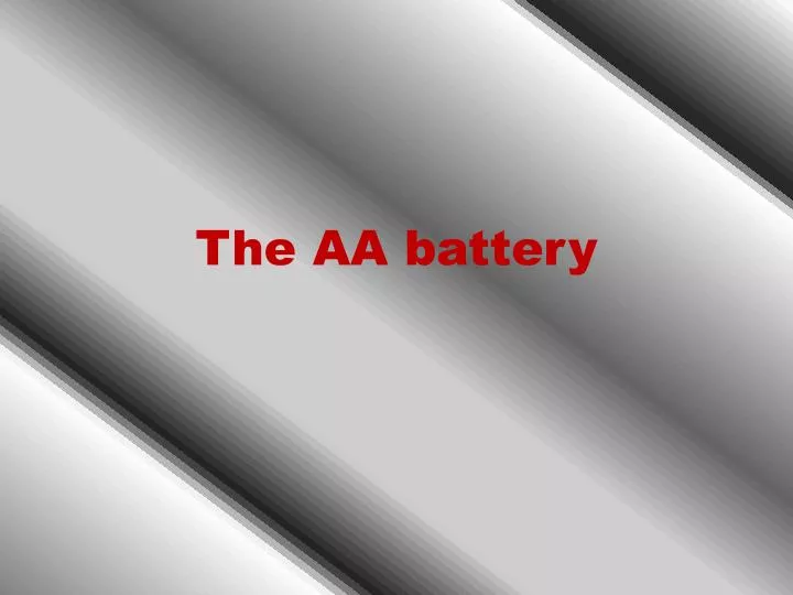 the aa battery