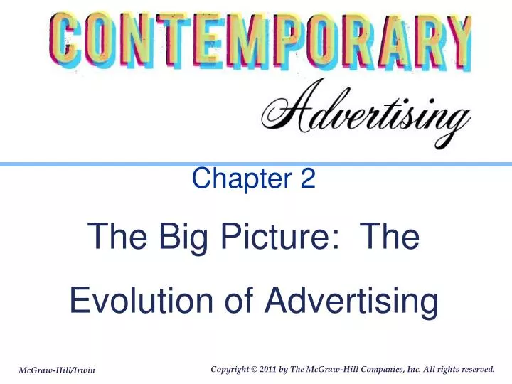 chapter 2 the big picture the evolution of advertising