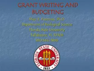 GRANT WRITING AND BUDGETING