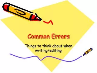 Common Errors