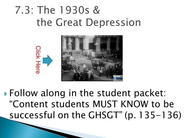7 3 the 1930s the great depression