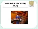 Non-destructive testing (NDT) - slide 1