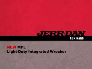 NEW MPL Light-Duty Integrated Wrecker