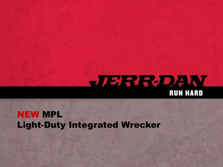 new mpl light duty integrated wrecker