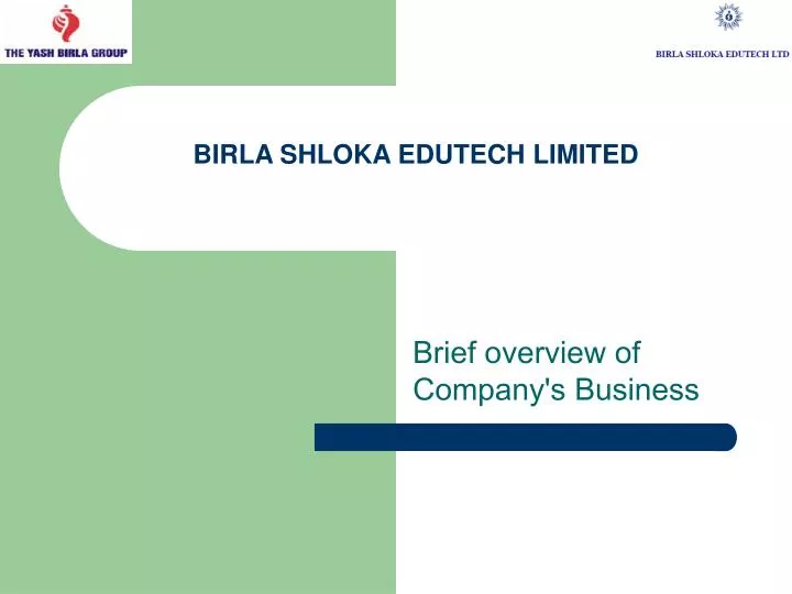 birla shloka edutech limited