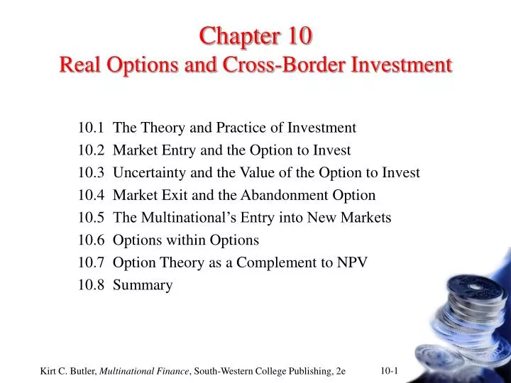 chapter 10 real options and cross border investment
