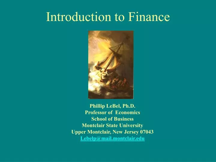 introduction to finance