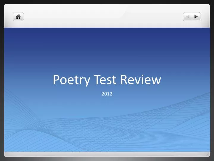 poetry test review