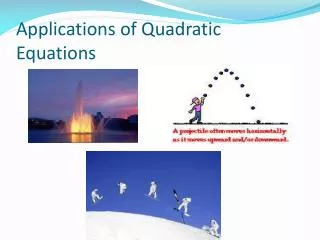 applications of quadratic equations