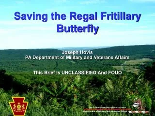 Saving the Regal Fritillary Butterfly