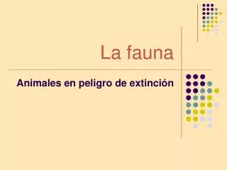 la fauna