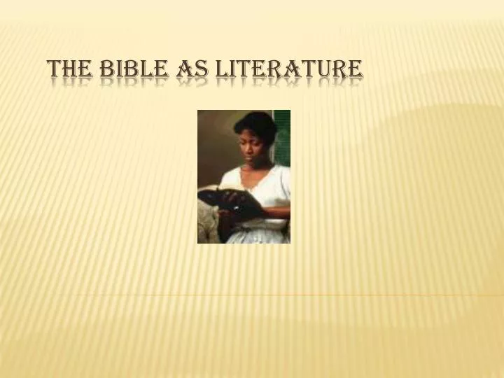 the bible as literature