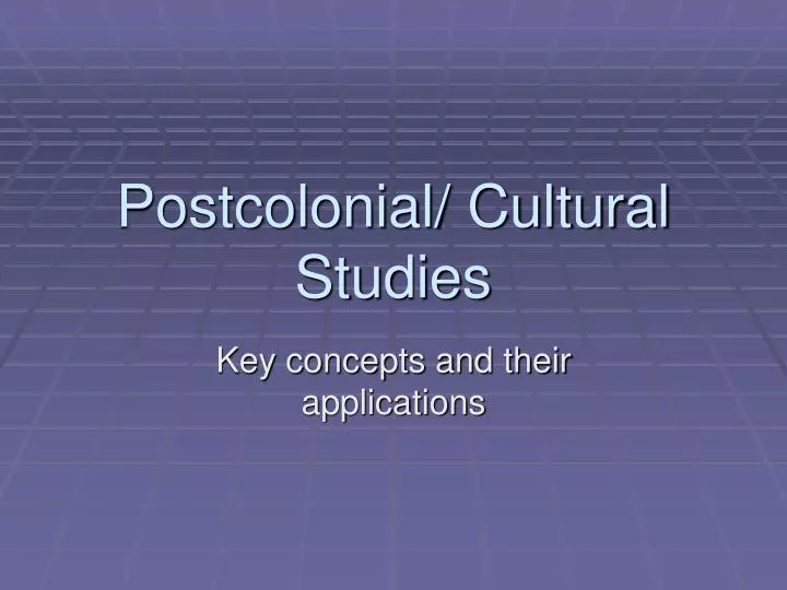 postcolonial cultural studies