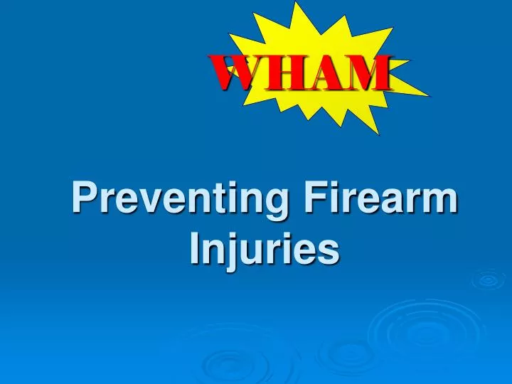 preventing firearm injuries