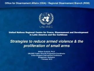United Nations Regional Centre for Peace, Disarmament and Development in Latin America and the Caribbean