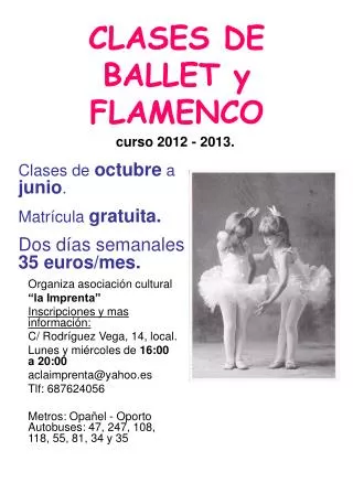 clases de ballet y flamenco