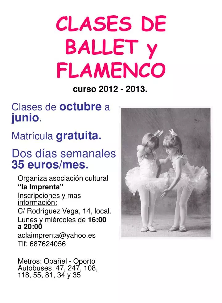 clases de ballet y flamenco