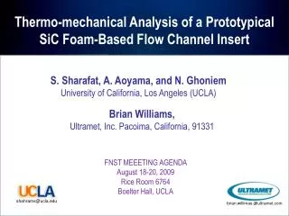 Thermo-mechanical Analysis of a Prototypical SiC Foam-Based Flow Channel Insert