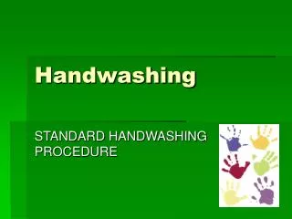 Handwashing