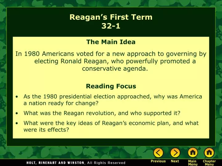 reagan s first term 32 1