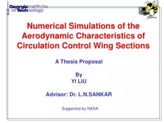 Numerical Simulations of the Aerodynamic Characteristics of Circulation Control Wing Sections