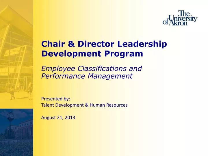 chair director leadership development program
