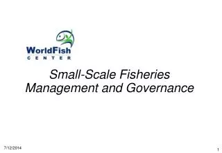 Small-Scale Fisheries Management and Governance