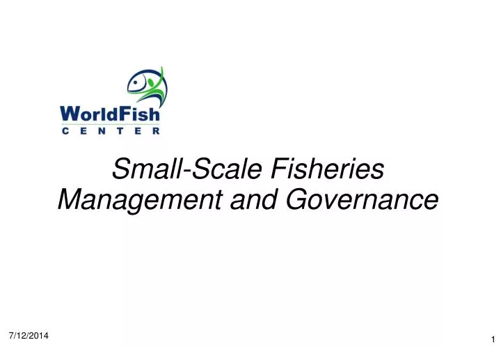 small scale fisheries management and governance