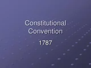 constitutional convention