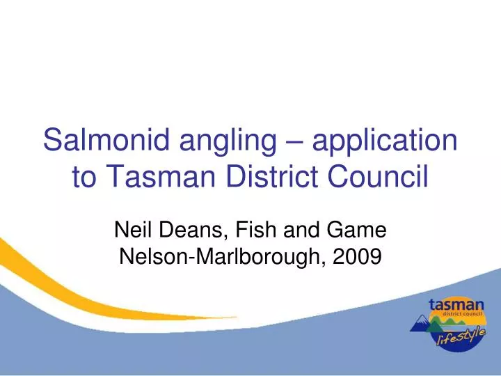 salmonid angling application to tasman district council