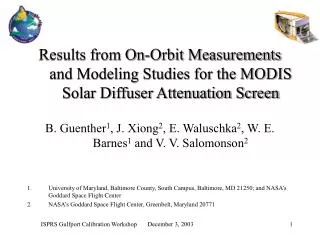 Results from On-Orbit Measurements and Modeling Studies for the MODIS Solar Diffuser Attenuation Screen
