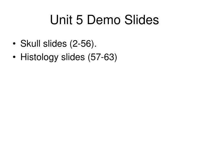 unit 5 demo slides