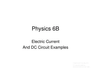 Physics 6B