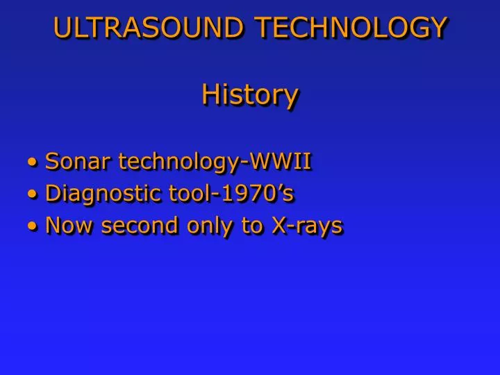ultrasound technology history