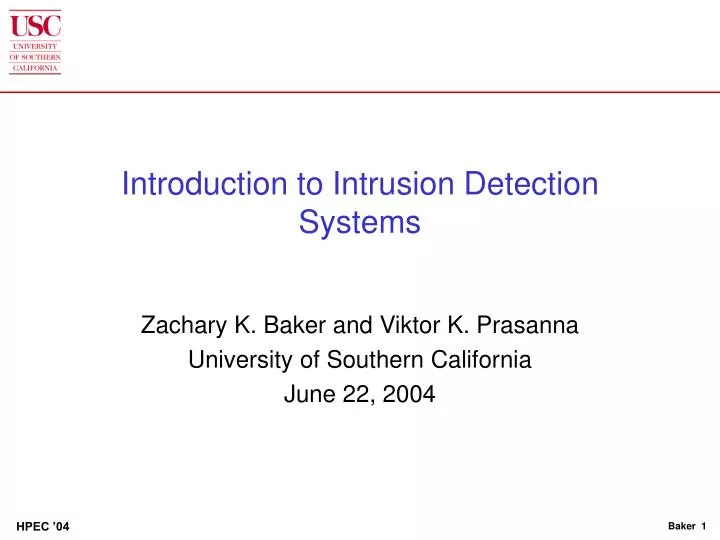 introduction to intrusion detection systems