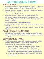 Understanding Multi-Electron Atoms and Electron Spin in Quantum Mechanics - slide 1