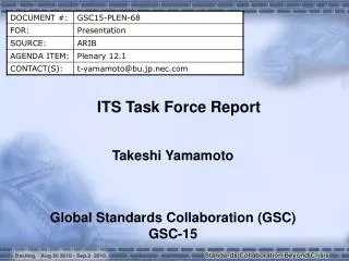 ITS Task Force Report