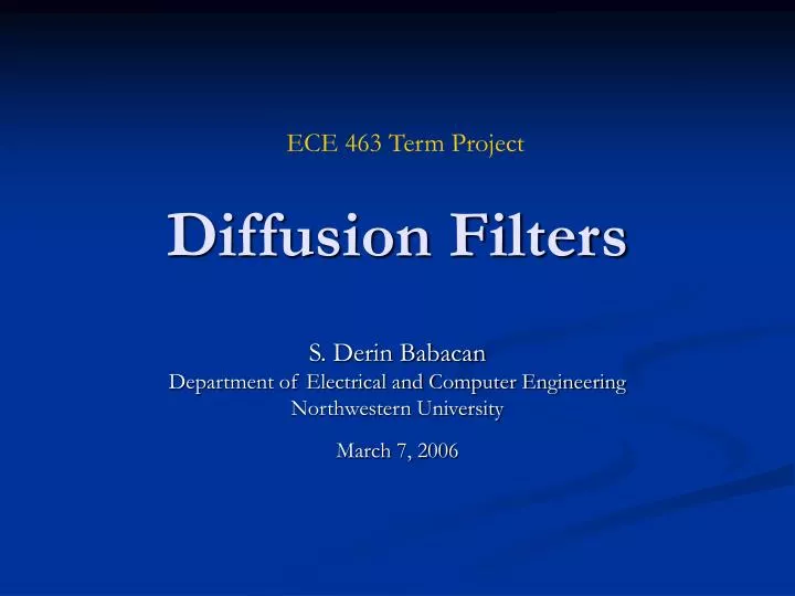 diffusion filters
