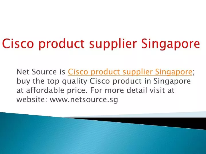 cisco product supplier singapore