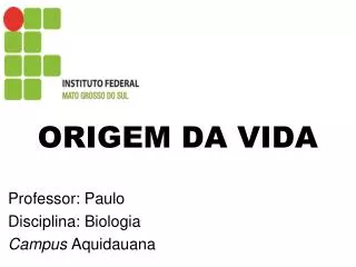 origem da vida