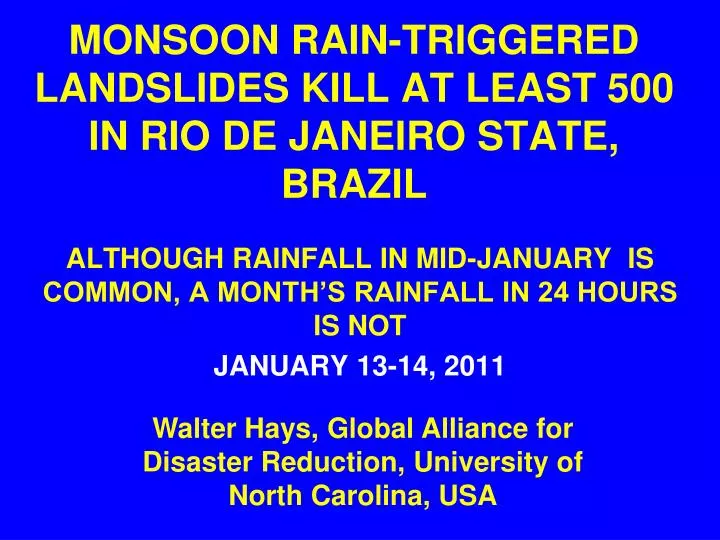 monsoon rain triggered landslides kill at least 500 in rio de janeiro state brazil