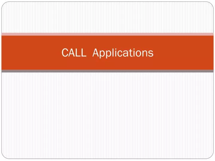 call applications
