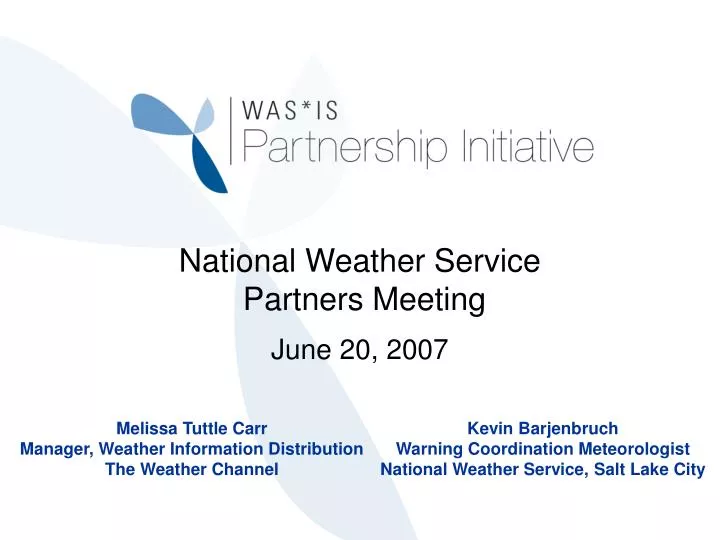 national weather service partners meeting june 20 2007