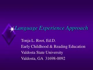 Language Experience Approach