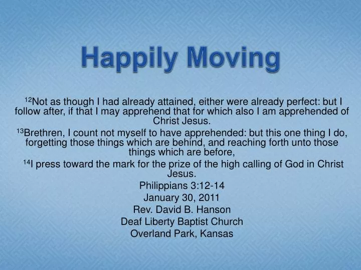 happily moving