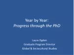 Year by Year: Progress through the PhD - slide 1
