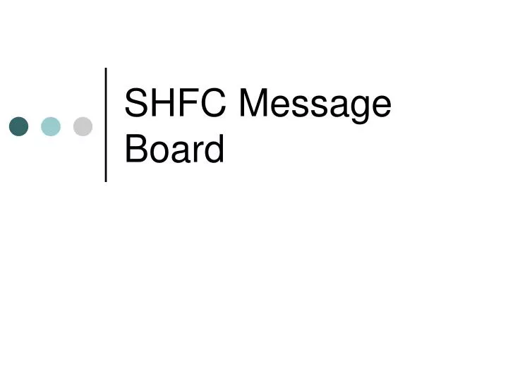 shfc message board