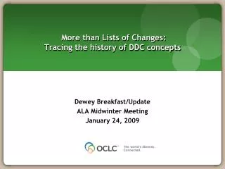 More than Lists of Changes: Tracing the history of DDC concepts