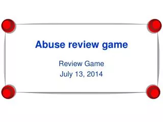 Abuse review game