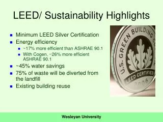 PPT - Promoting Sustainability with LEED Certification PowerPoint ...